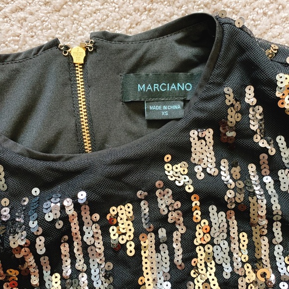 Set Marciano Sequin Crop Top & Midi Skirt Set - Picture 4 of 8